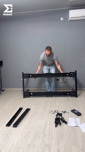 Усиленное подстолье для стола из металла с электроприводом 4 мотора высота 65-130 см.