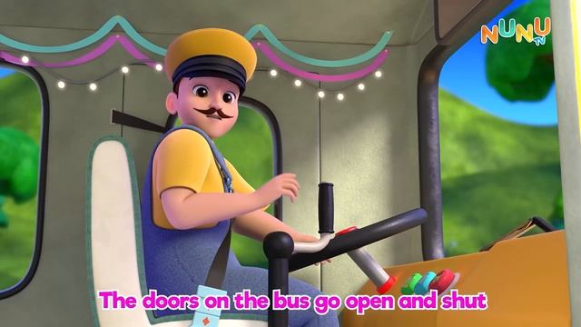 Wheels On The Bus Animals | NuNu Tv Nursery Rhymes  Kids Songs