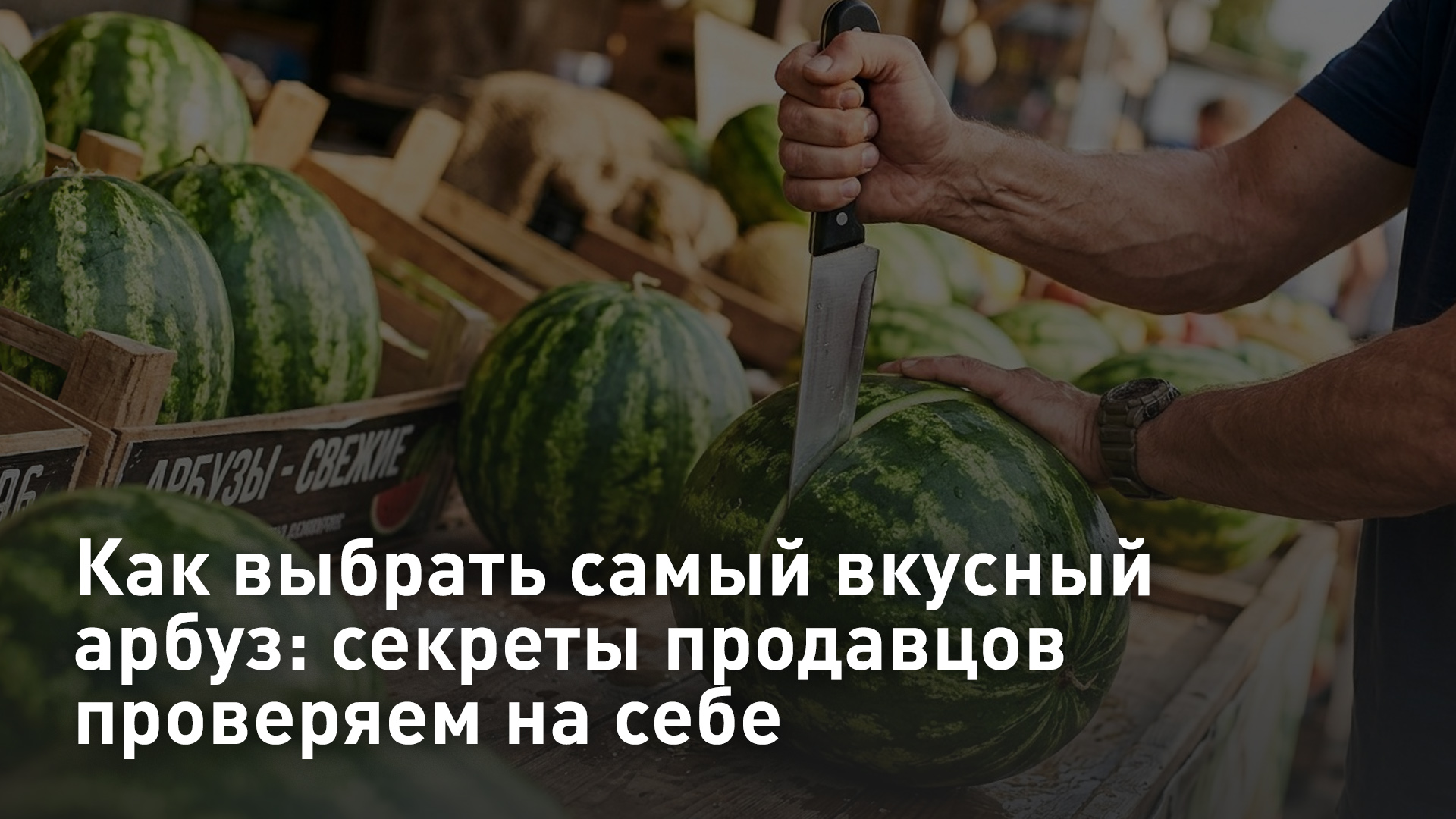 Как выбрать самый вкусный арбуз: секреты продавцов проверяем на себе
