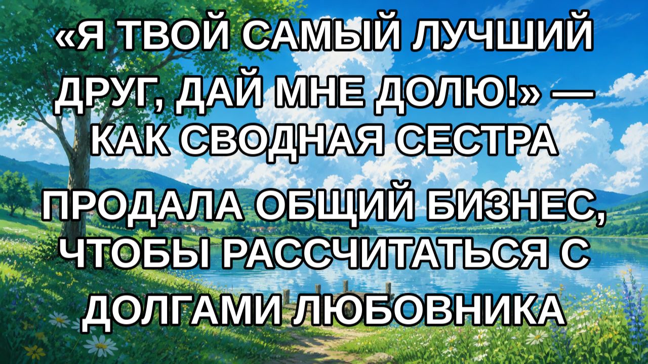 Я твой самый лучший друг дай мне долю!  как сводная сестра продала общий бизнес чтобы рассчит