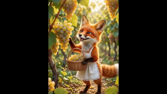 лисичка и виноград