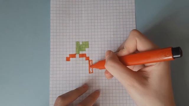 Как Рисовать Яблоко по Клеточкам_РИСОВАЛОЧКА_How To Draw An Apple On The Cells
