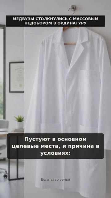Медвузы столкнулись с массовым недобором в ординатуру. Сотни бюджетных мест остались пустыми. Сей...