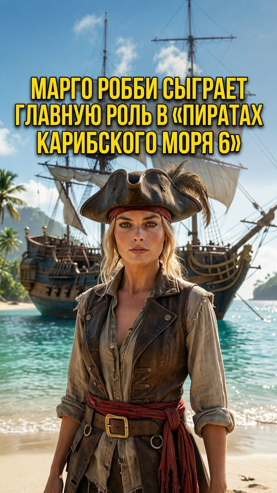 Главная роль Марго Робби в Пиратах Карибского моря 6