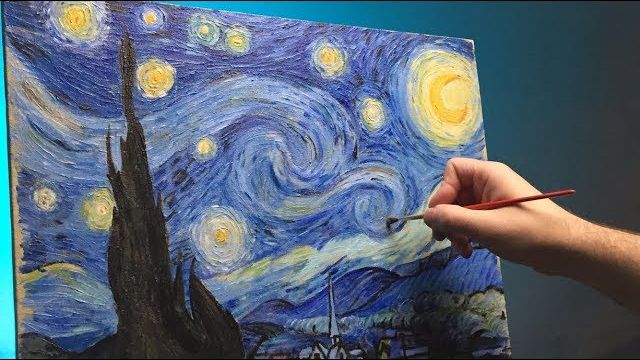 'The Starry Night' Painting Timelapse - One Day Build
