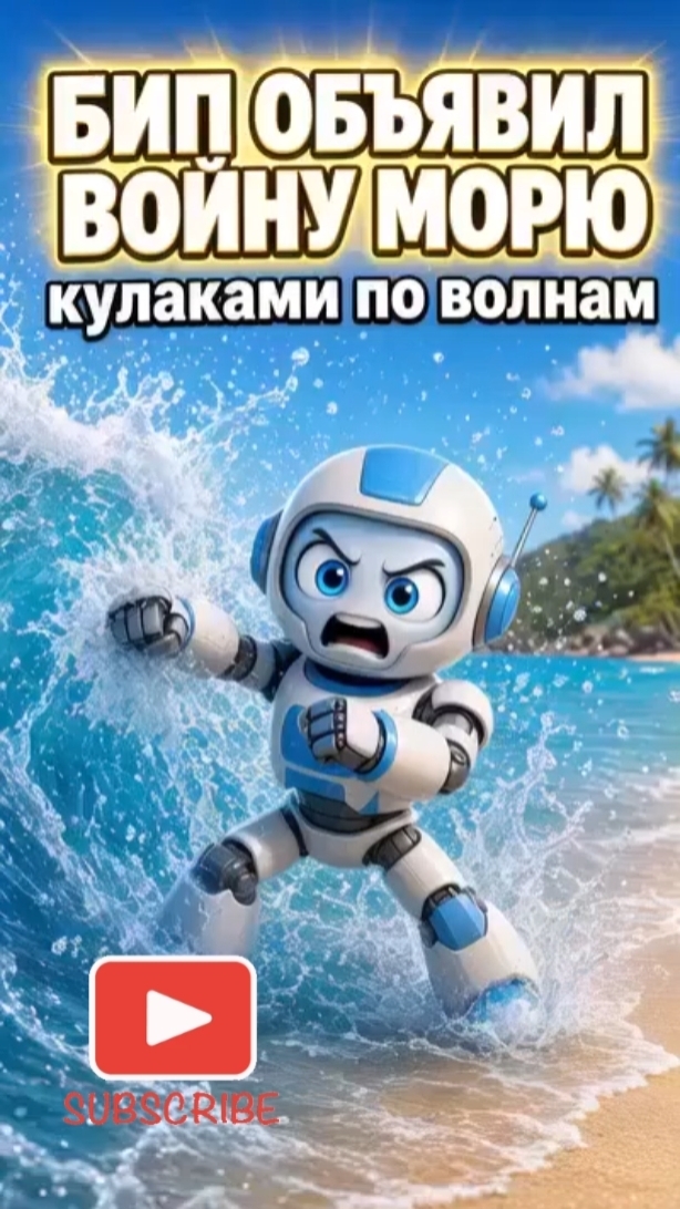 Бип объявил войну морю… кулаками по волнам #Shorts