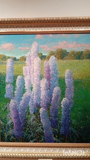 Грабарь Игорь Эммануилович. Березовая чаша. 1907-1908. Дельфиниумы. Конец 1940- х.