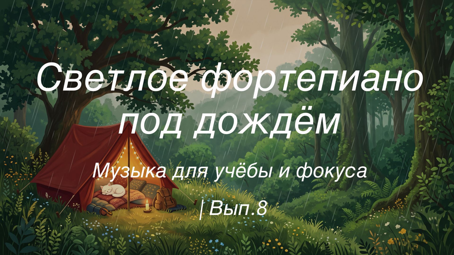 Светлое фортепиано под дождём   Музыка для учёбы и фокуса  Вып.8