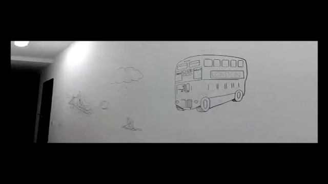 небольшая графика на стене