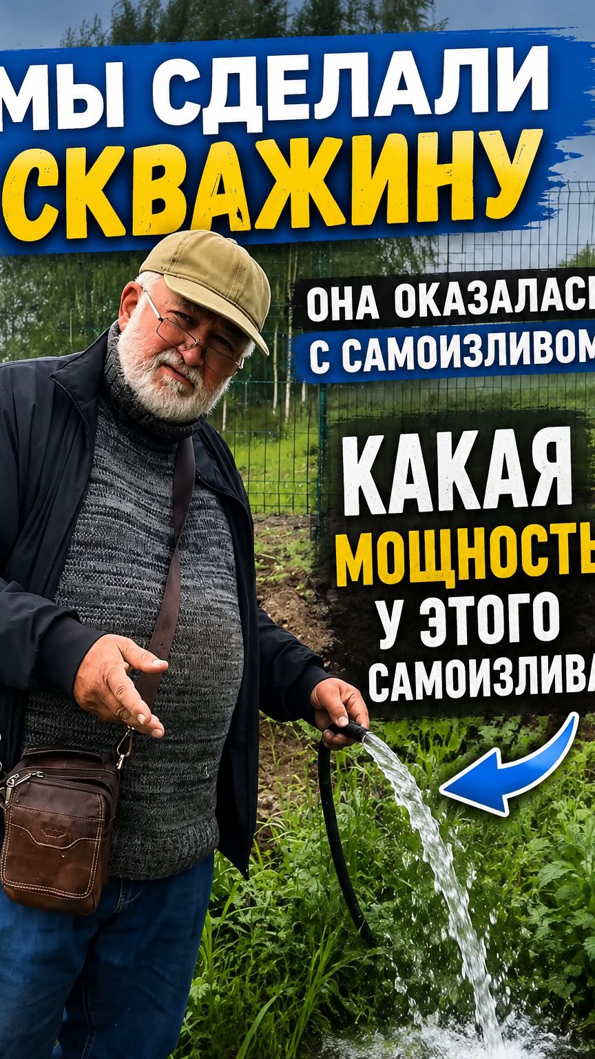 Какая мощность у этого самоизлива? скважина вологда стройка вода колодец дом каркасник