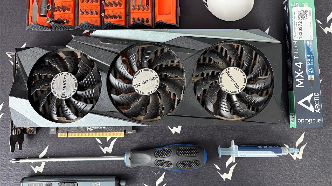 Замена термопасты Gigabyte RTX 3080 Gaming Oc