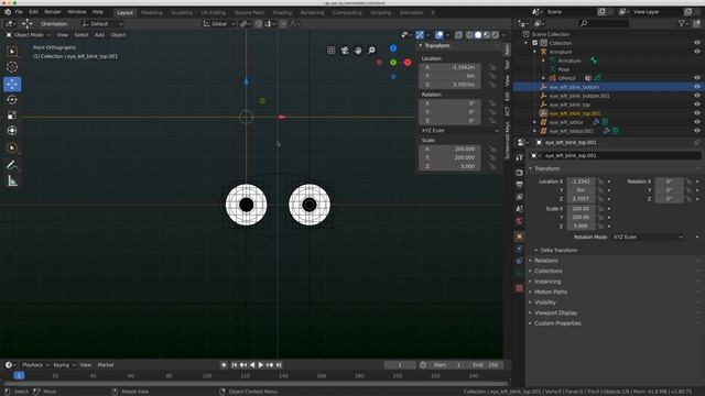 Grease Pencil риг глаз часть 2