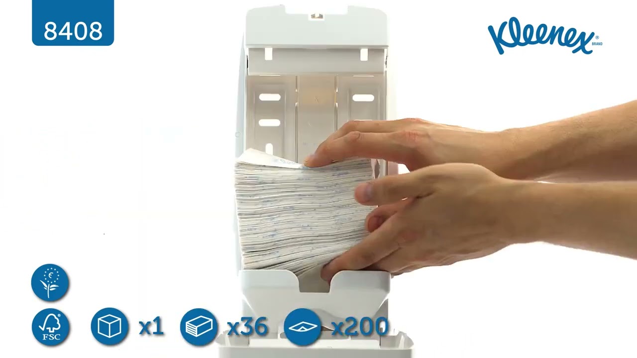 8408 Туалетная бумага в пачках Kleenex Ultra двухслойная с логотипом (36 пач х 200 л)
