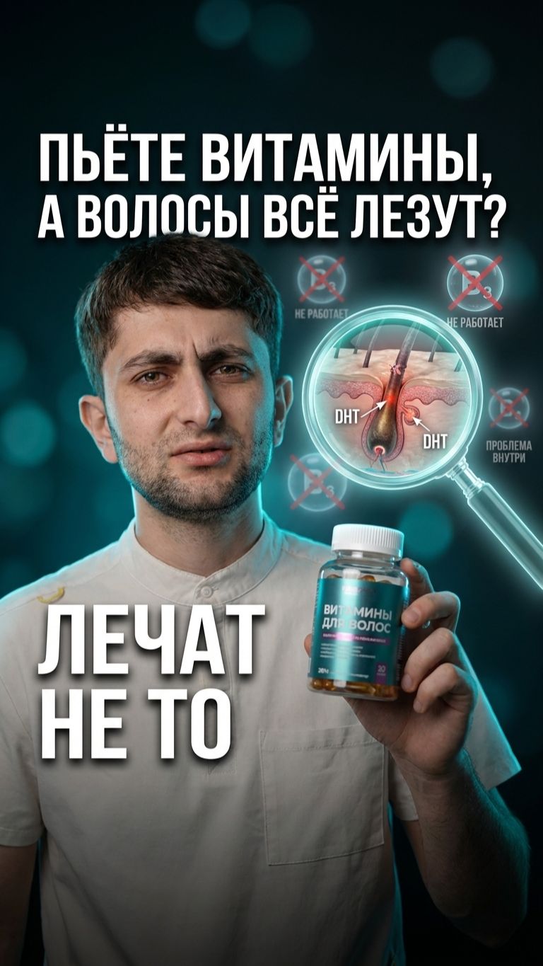 Витамины для волос не помогают? Трихолог объясняет причину 🔬