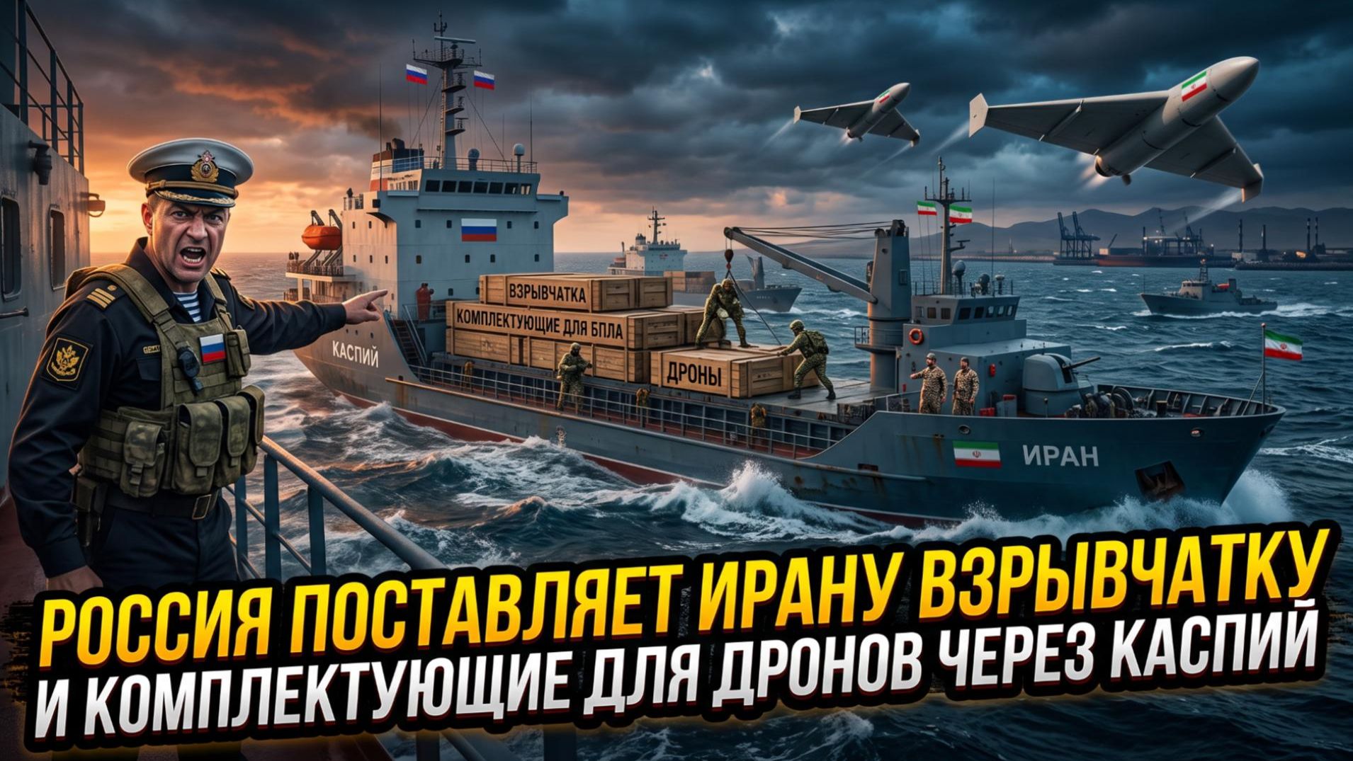 🔥 Каспийский конвейер: РФ поставляет компоненты для дронов и взрывчатку в Иран