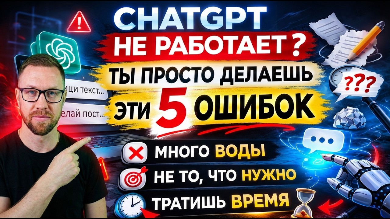 ChatGPT не работает? Ты просто делаешь эти 5 ошибок