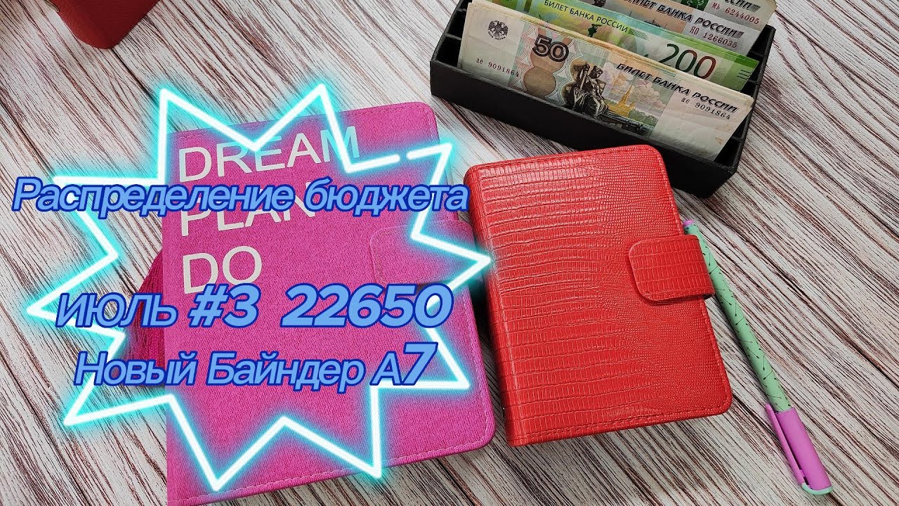 Байндер А7/ Распределяю 22650/Система денежных конвертов/ Третье распределение Июля2023