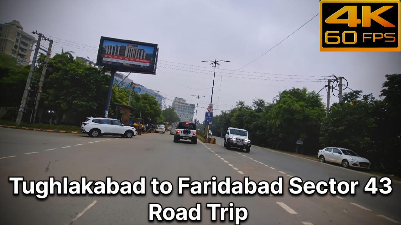 Tughlaqabad to Faridabad Sector 43 Motovlog  Ultra Smooth Ride! 4K 60FPS 