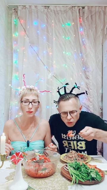 Радужная гречка😋😋😋,фрагмент мукбанга