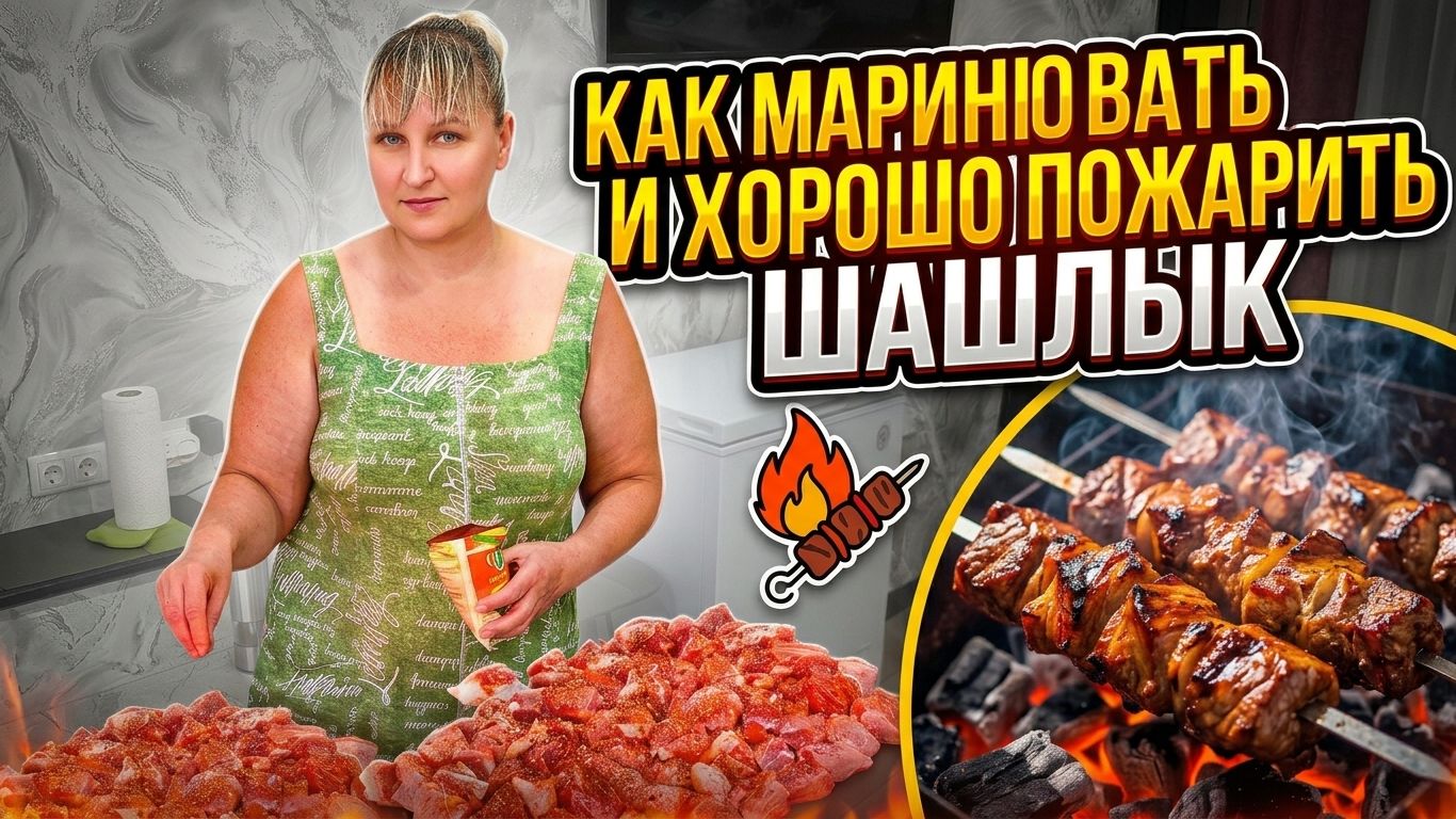 Маринад для шашлыка СССР и Как жарить шашлык чтобы он не горел ?