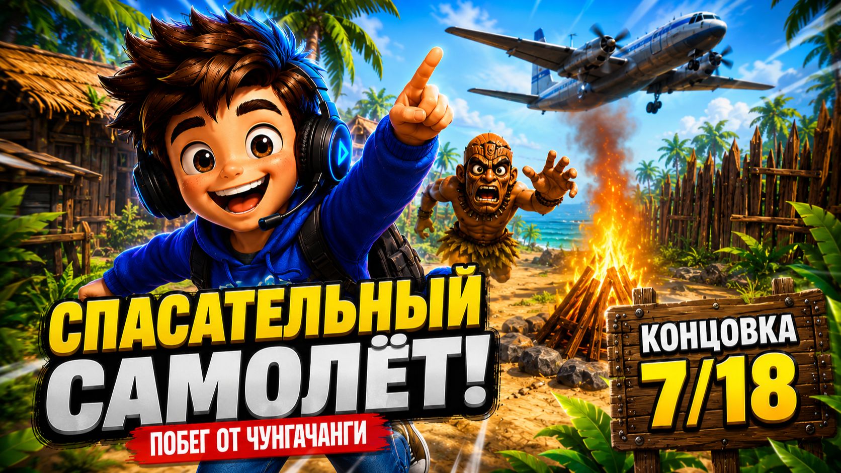 Как получить концовку 7/18 «Спасательный самолёт» | Побег от ЧунгаЧанги