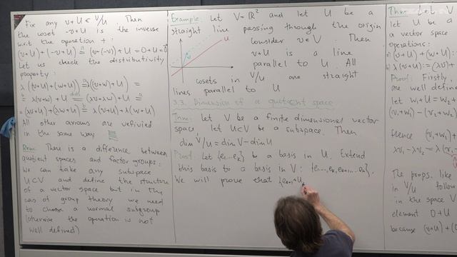 Smirnov S.V. - Linear Algebra - 14. Quotient Space. Coordinates Of A Vector
