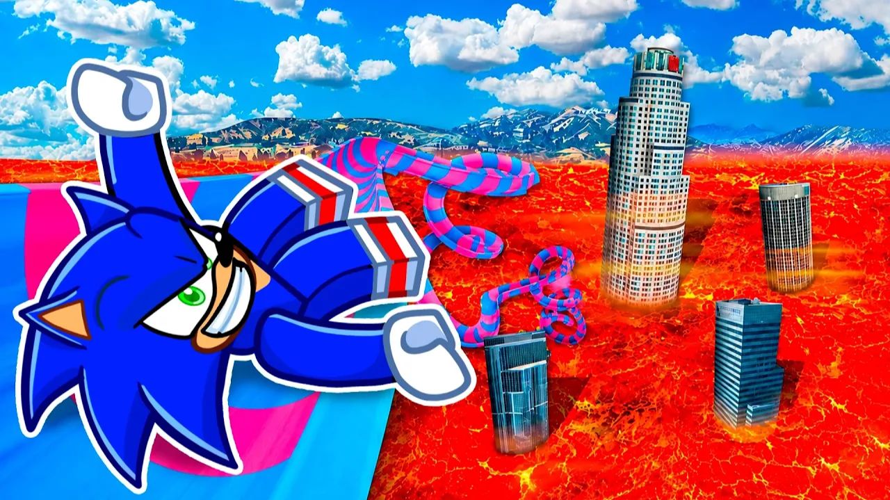 ОГРОМНАЯ ЛАВОВАЯ ВОДНАЯ ГОРКА в Roblox!