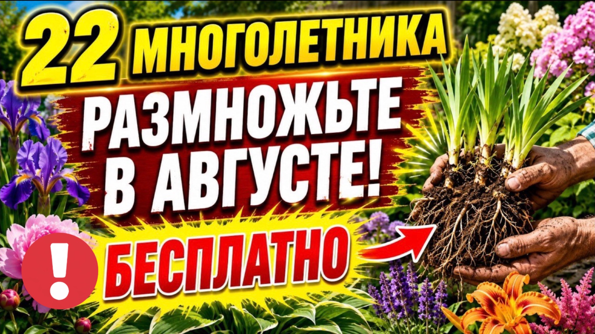 22 многолетника, которые легко размножить в АВГУСТЕ, из 1 куста 10 бесплатно