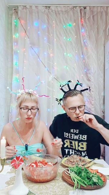 Радужная гречка😋😋😋,фрагмент мукбанга