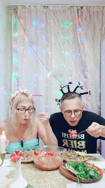 Радужная гречка😋😋😋,фрагмент мукбанга