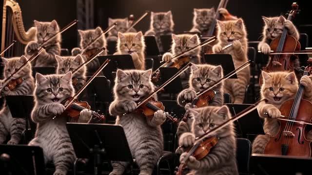 The Kittles - Hey Meow (Live Performance)   London Purrharmonic Orchestra 🐱🎻