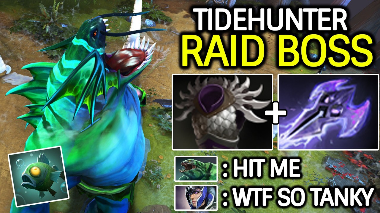 Tidehunter Mid | Raid Boss-сборка: Уничтожитель магов + Blade Mail | Dota 2 By @Dota2HighSchool