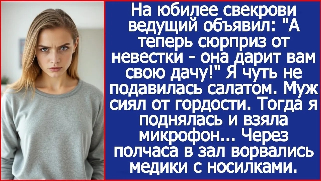 ИСТОРИИ ИЗ ЖИЗНИНа юбилее СвекровиРЕАЛЬНЫЕ ИСТОРИИЖИЗНЕННЫЕ ИСТОРИИ