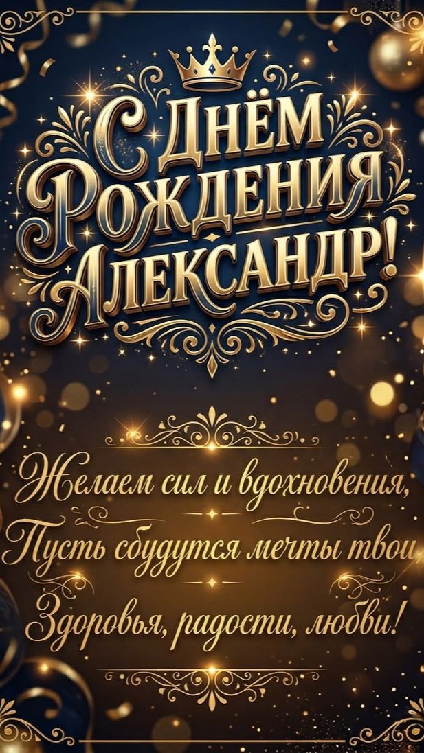 Саша, с Днём Рождения! Короткая открытка с музыкой и тёплыми словами 🎁🔥