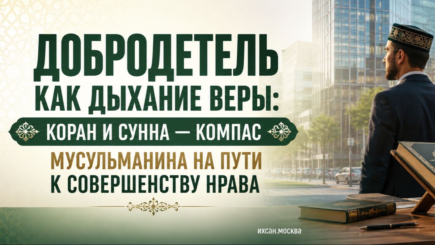ДОБРОДЕТЕЛЬ, КАК ДЫХАНИЕ ВЕРЫ: КОРАН И СУННА — КОМПАС МУСУЛЬМАНИНА НА ПУТИ К СОВЕРШЕНСТВУ НРАВА