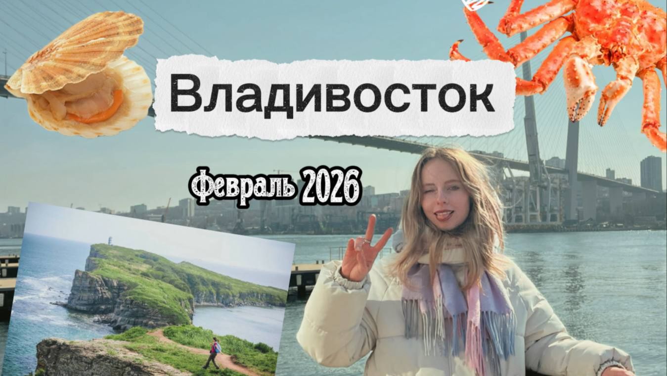 Владивосток февраль 2026Остров русский Стеклянная бухта Нагорный парк Золотой мост