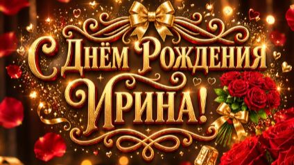 С днём рождения, Ирочка! Душевное поздравление с музыкой для любимой Ирины 💖🌸