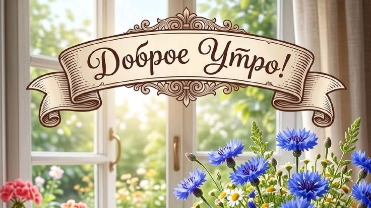 Доброе утро! Яркая открытка с музыкой и пожеланиями для отличного дня ☀️🌷