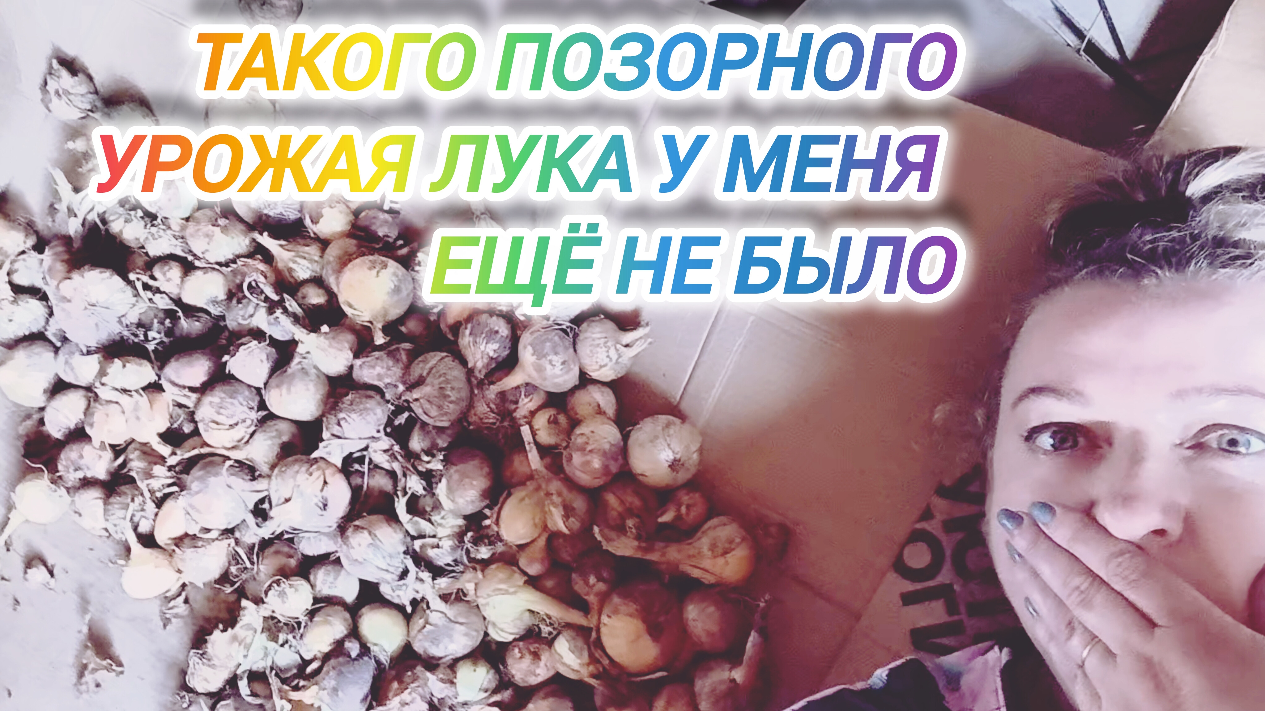 ТАКОГО ПОЗОРНОГО УРОЖАЯ ЛУКА У МЕНЯ ЕЩЁ НЕ БЫЛО...
