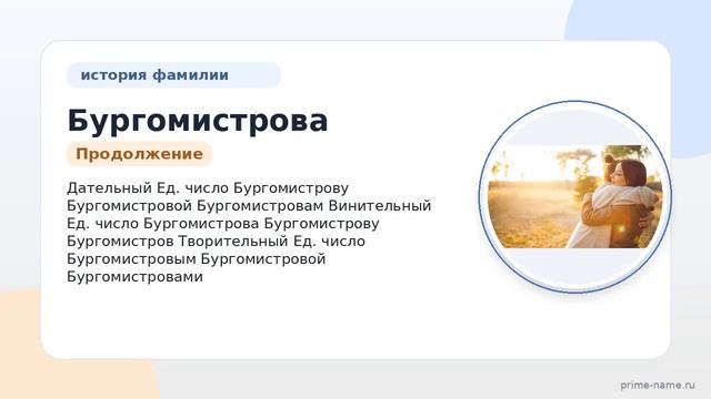 Изучаем происхождение и историю фамилии Бургомистрова: значение и правила склонения в статье.