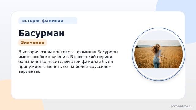 Фамилия Басурман: происхождение, значение и склонение