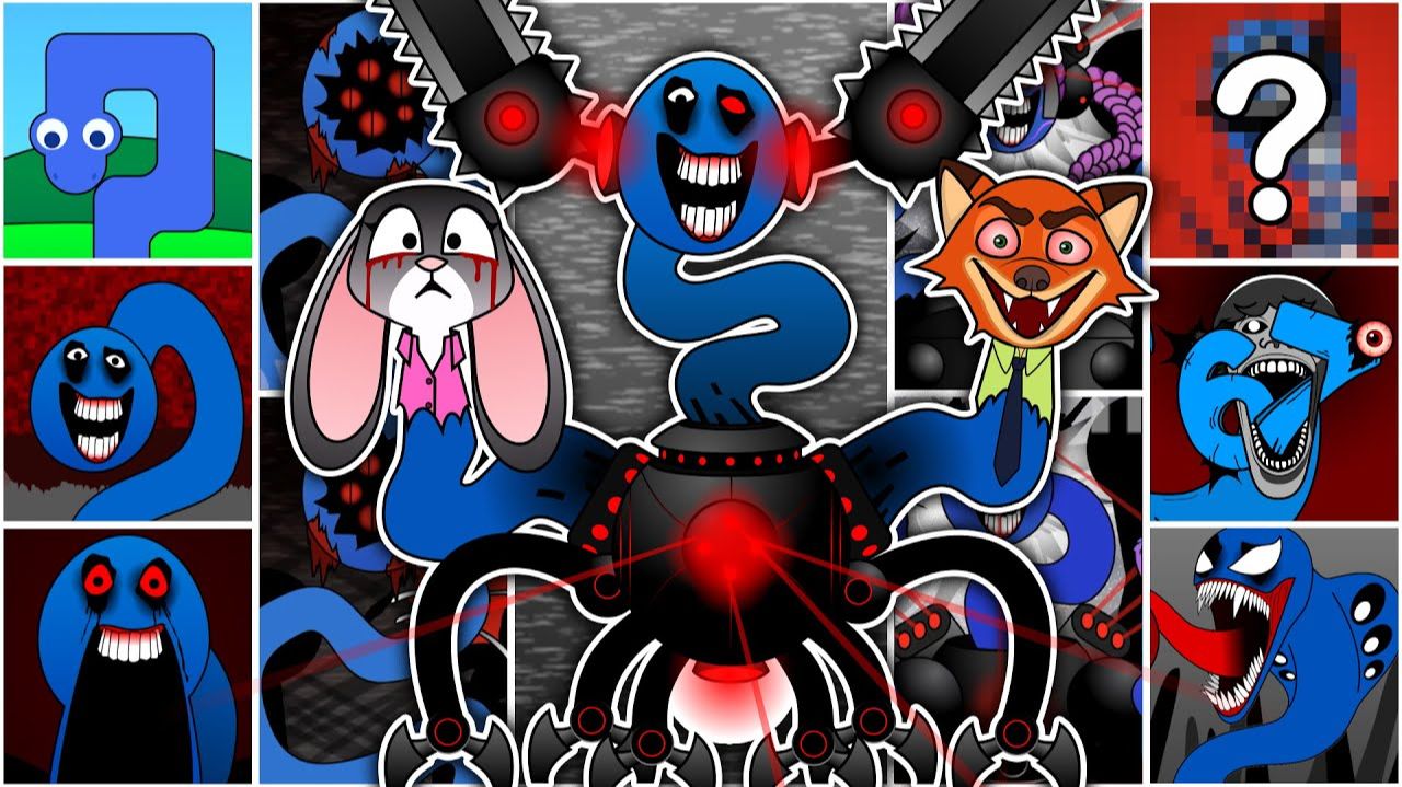 My Sprunki OC: HUNGRY SNAKE (от фазы 1 до новой фазы 24, фазы 25)