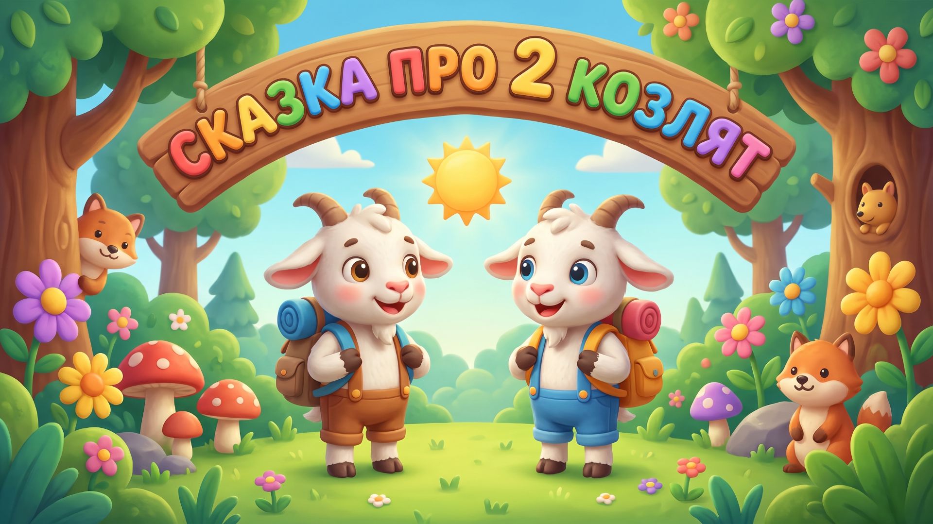 Мультики для детей  Сказка про двух козлят