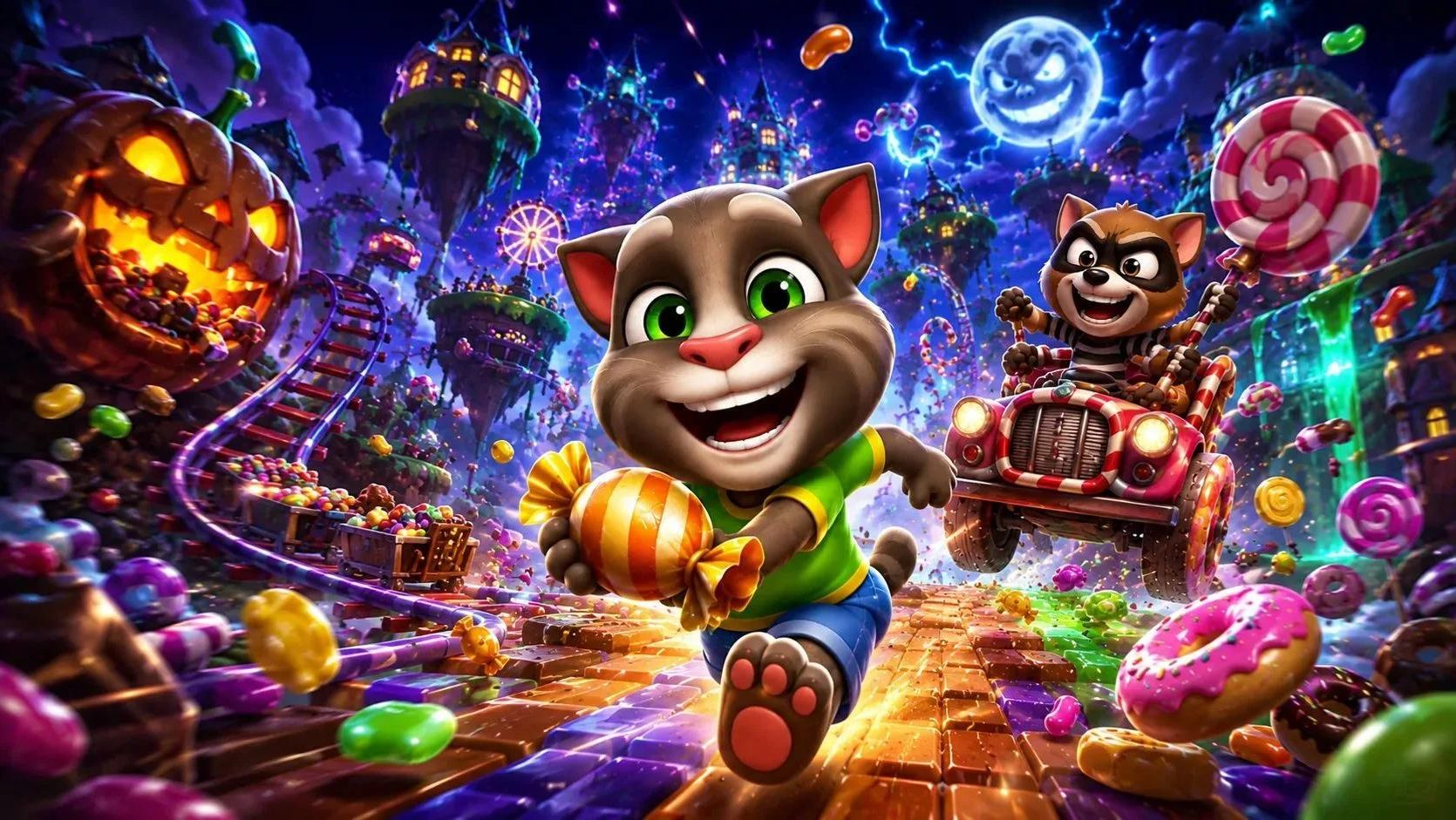 Бегущий Том за конфетами | игра #томиконфеты.