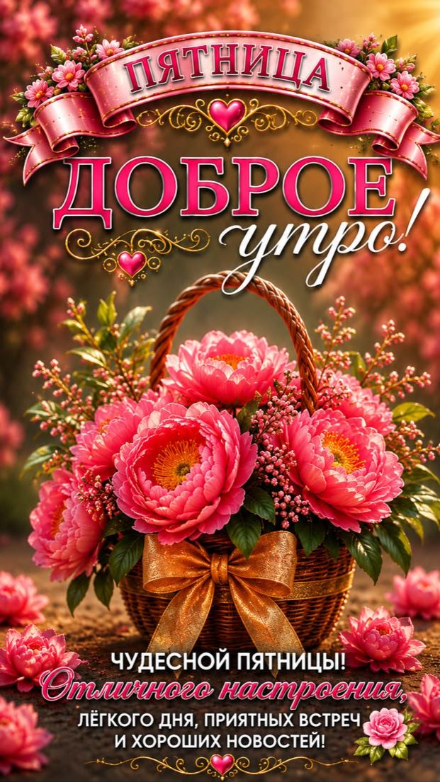 С пятницей и добрым утром! Короткая открытка с музыкой и теплом 🌅💫