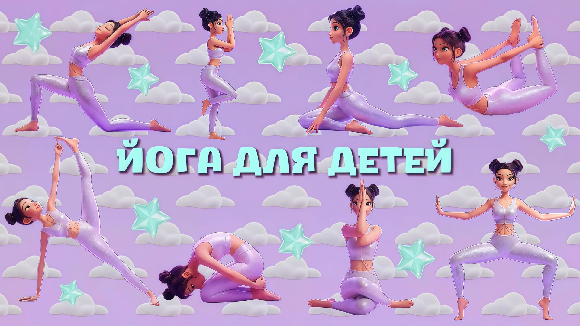 Детская йога   Йога для детей  Йога для всей семьи Мультики для детей