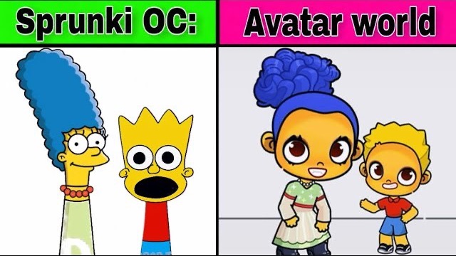 Мой Sprunki OC: Мардж Симпмон против Барта Симпсона в AVATAR WORLD 😱🔥