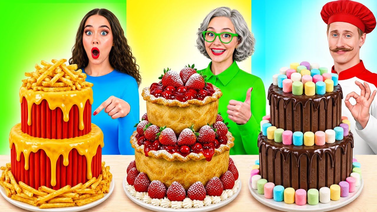 Кулинарный Челлендж# Я против Бабушки # Удивительные Лайфхаки с Едой от