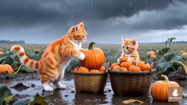Мама-кошка стрижет шерсть на ферме и делает тигриную шляпу для котят дома🐾🎩🐯