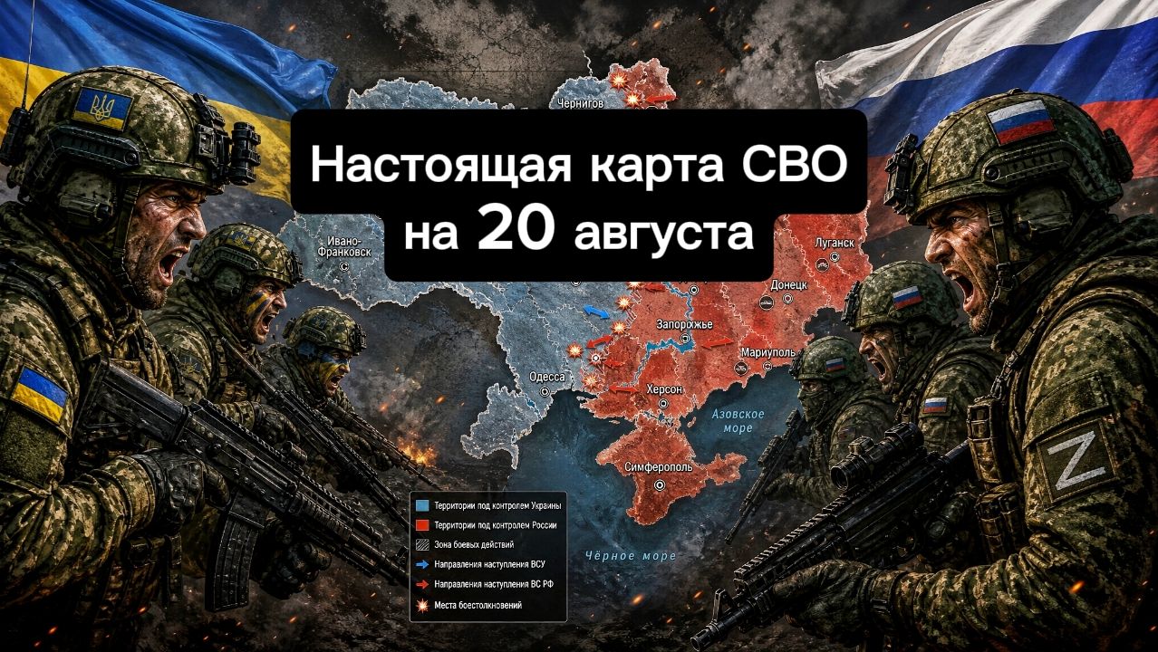  Настоящая карта СВО на 20 августа. Военная сводка боевых действий на сегодня